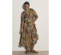 Apricot Women's Patchwork Floral Midi Dress in Khaki | Size: 8 Apricot Khaki 8