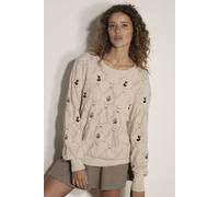 Apricot Pointelle Knit Floral Embroidered Jumper In Stone Stone