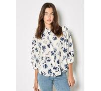 Apricot Pressed Daisy Shirt, Cream, Size S, Women Cream