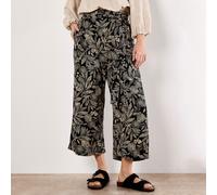 Apricot Printed Pleat Detail Culottes BLACK 2XL