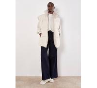 Apricot Reversible Oversized Puffer Gilet In Cream Cream