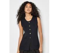 Apricot Women's Ribbed Knit Waistcoat in Black | Size: 12 Apricot Black 12