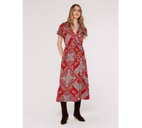 Apricot Scarf Print Midaxi Dress In Red Red