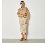 Apricot Shoulder Pleat Crop Jacket STONE 2XL