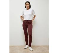 Apricot Sienna Skinny Fit Jeans In Burgundy Burgundy 14