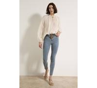 Apricot Women's Sienna Slub Cotton Skinny-Fit Jeans in Blue | Size: 30 Apricot Blue 30