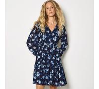 Apricot Silhouette Floral Tiered Dress GREEN 2XL