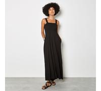 Apricot Smoked Jersey Slub Jumpsuit BLACK 2XL