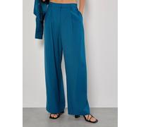 Apricot Women's Soft Tailored Wide Leg Trousers in Teal | Size: 10 Apricot Teal 10