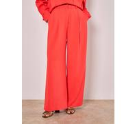 Apricot Women's Soft Tailored Wide Leg Trousers in Red | Size: 16 Apricot Red 16