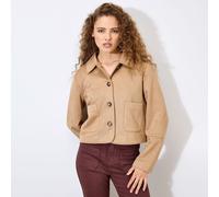 Apricot Suedette Jacket TAN SIZE 16