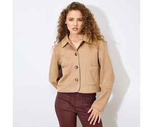 Apricot Suedette Jacket TAN SIZE 18