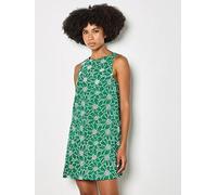 Apricot Sunflower Embroidered Dress, Green, Size Xxl, Women Green