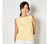 Apricot Sunflower Embroidered Shell Top GREEN 2XL