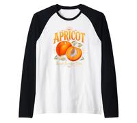 Apricot Sweet Summer Vibes Fruit Lover Orchard Market Design Raglan Baseball Tee