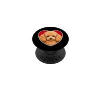 Apricot Toy Poodle Heart PopSockets Adhesive PopGrip