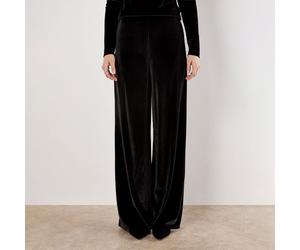 Apricot Velvet Clean Waisted Trouser BLACK EXTRA SMALL