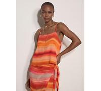 Apricot Watercolour Stripe Cami Top, Orange, Size Xxl, Women Orange