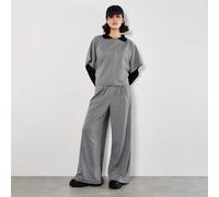 Apricot Wide Leg Dog-Tooth Trousers BLACK 2XL