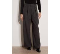 Apricot Wide-Leg Woven Tailored Trousers In Charcoal Charcoal