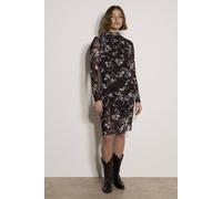 Apricot Women's Abstract Mesh Mini Dress in Black | Size: 10