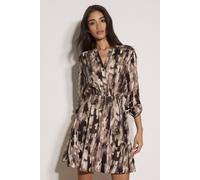 Apricot Women's Abstract Print Utility Mini Dress in Black | Size: 8