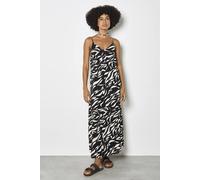 Apricot Animal Print Trapeze Cami Maxi Dress, Black, Size S, Women Black