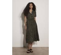 Apricot Women's Animal Spot Print Shirt Midi Dress in Khaki | Size: 8 Apricot Khaki 8