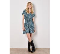 Apricot Women's Batik Print Mini Dress in Blue | Size: 18 Apricot Blue 18