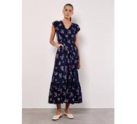 Apricot Women's Botanical Bunches Maxi Dress in Navy | Size: 8