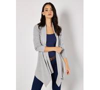 Apricot Women's Chevron Waterfall Cardigan in Grey | Size: 10 Apricot Grey 10