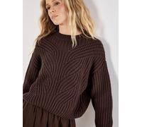 Apricot Women's Chunky Cable Knit Jumper in Brown | Size: 18 Apricot Brown 18