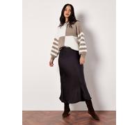 Apricot Women's Colour Block Waffle Knit Jumper in Cream | Size: 14 Apricot Cream 14