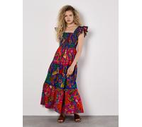 Apricot Women's Colour Pop Parrot Print Maxi Dress | Size: 12 Apricot Multicolor 12