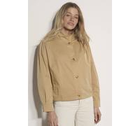 Apricot Women's Cotton Funnel Neck Jacket in Beige | Size: 8
