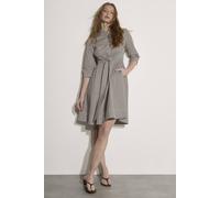 Apricot Women's Cotton Stripe Shirt Mini Dress in Brown | Size: 8