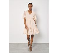 Apricot Women's Diamante Chiffon Mini Dress in Peach | Size: 12 Apricot Peach 12
