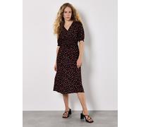 Apricot Women's Ditsy Floral Smocked Midi Dress in Orange | Size: 8 Apricot Orange 8