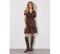 Apricot Women's Ditsy Floral Smocked Mini Dress in Orange | Size: 16 Apricot Orange 16