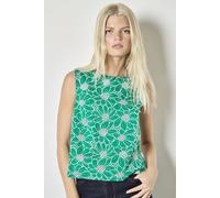 Apricot Women's Floral Lace Embroidered Shell Top in Green | Size: 14 Apricot Green 14