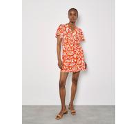 Apricot Women's Floral Paisley Wrap Mini Dress in Orange | Size: 10 Apricot Orange 10