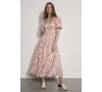 Apricot Women's Floral Print Cotton Broderie Maxi Dress in Pink | Size: 18