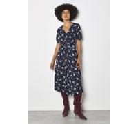 Apricot Women's Floral Print Midi Dress in Navy | Size: 10 Apricot Navy 10