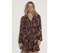 Apricot Women's Folk Floral Mini Dress in Burgundy | Size: 16