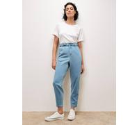 Apricot Women's Freya Paper Bag Waist Slim Fit Jeans in Blue | Size: 10