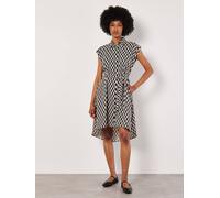 Apricot Women's Geo Print Shirt Midi Dress in Black | Size: 8 Apricot Black 8