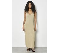 Apricot Women's Gold Shimmer Knitted Maxi Dress | Size: 8