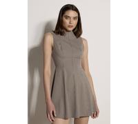 Apricot Women's Heritage Check Fit & Flare Mini Dress in Brown | Size: 12 Apricot Brown 12