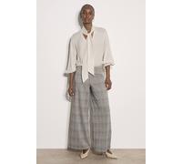 Apricot Women's Heritage Check Wide-Leg Trousers in Black | Size: 10 Apricot Black 10