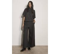 Apricot Women's Herringbone Wide-Leg Trousers in Dark Grey | Size: 10 Apricot Dark Grey 10